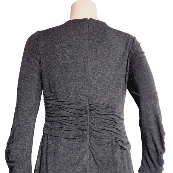 ADRIANNA Papell Sheath Dress With Ruched Waist and Sleeve Size 10 - Picture 6 of 11